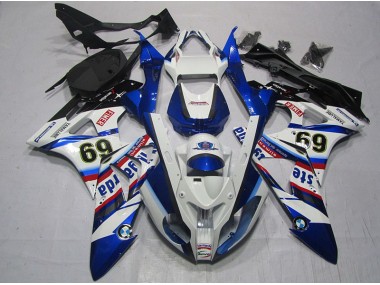 Carénage Moto BMW S1000RR 09-14 - Blanc Bleu Sterilgarda 69