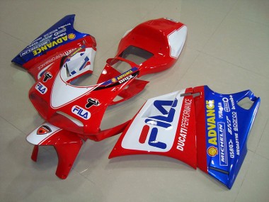 Carénage Moto Ducati 748 93-05 - Rouge Bleu Fila