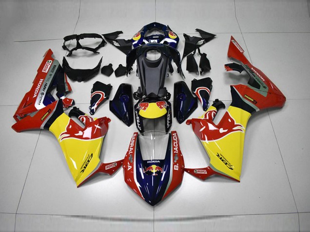 Carénage Moto Honda CBR 1000 RR 17-23 - Bleu Jaune Rouge Red Bull