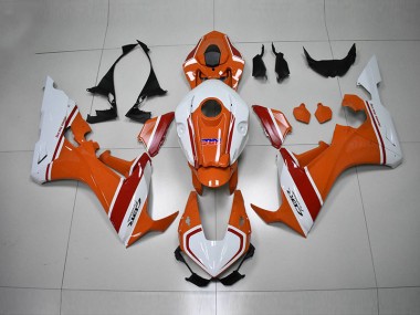 Carénage Moto Honda CBR 1000 RR 17-23 - Orange Blanc HRC