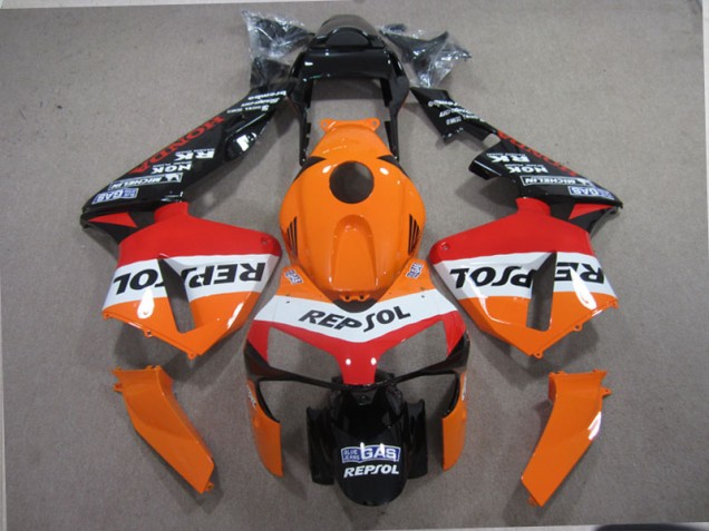 Carénage Moto Honda CBR 600 RR 03-04 - Orange Noir Repsol