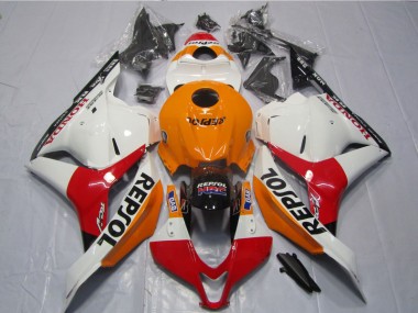 Carénage Moto Honda CBR 600 RR 09-12 - Blanc Orange Noir Repsol