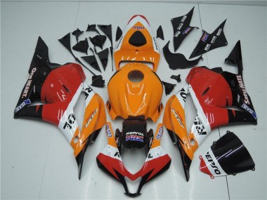 Carénage Moto Honda CBR 600 RR 09-12 - Orange Rouge Noir Repsol