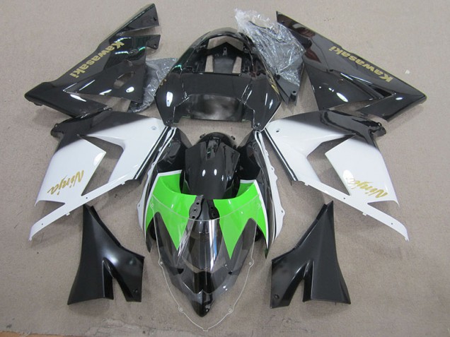 Carénage Moto Kawasaki ZX10R 03-05 - Noir Blanc Or Ninja