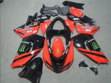 Carénage Moto Kawasaki ZX10R 06-07 - Noir Rouge Touch4 Monster