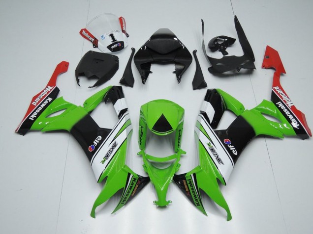 Carénage Moto Kawasaki ZX10R 08-10 - Blanc Noir et Vert