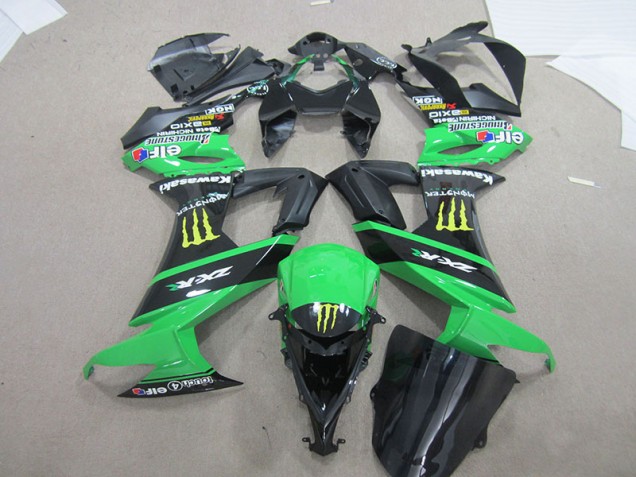 Carénage Moto Kawasaki ZX10R 08-10 - Noir Vert Monster