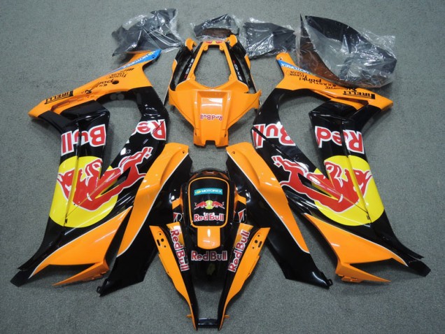 Carénage Moto Kawasaki ZX10R 11-15 - Noir Orange Red Bull