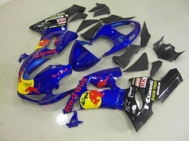 Carénage Moto Kawasaki ZX6R 05-06 - Bleu Red Bull