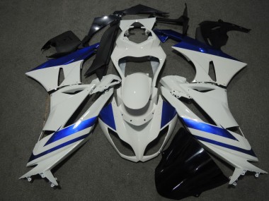 Carénage Moto Kawasaki ZX6R 09-12 - Blanc Bleu