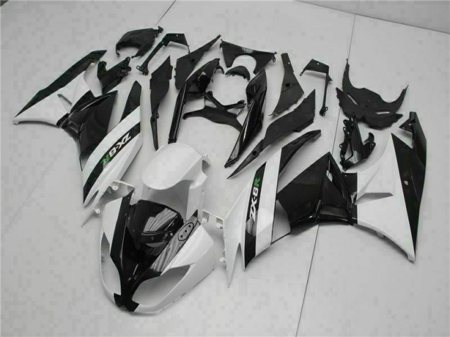 Carénage Moto Kawasaki ZX6R 09-12 - Noir Blanc