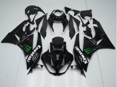 Carénage Moto Kawasaki ZX6R 09-12 - Noir avec Monster