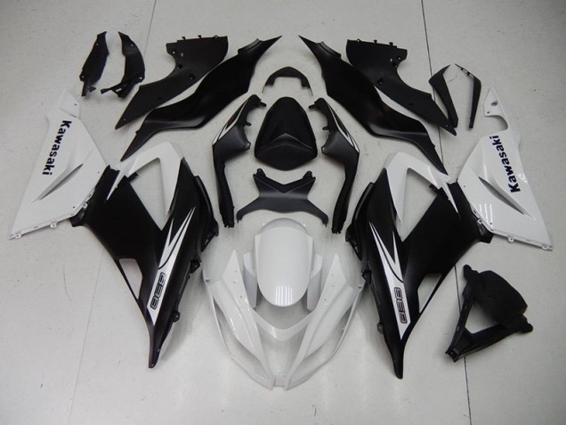 Carénage Moto Kawasaki ZX6R 13-18 - Noir Blanc