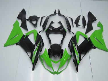 Carénage Moto Kawasaki ZX6R 13-18 - Noir Vert 636