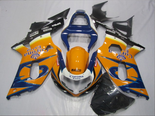 Carénage Moto Suzuki GSXR 600 K1 K2 K3 01-03 - Bleu Orange Corona Extra