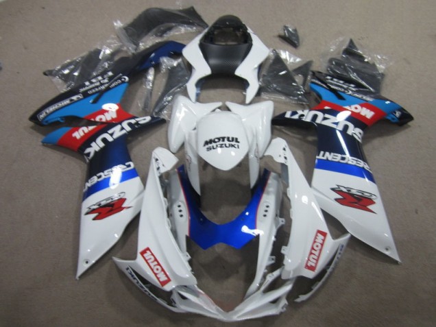 Carénage Moto Suzuki GSXR 600 K11 11-24 - Blanc Bleu Motul