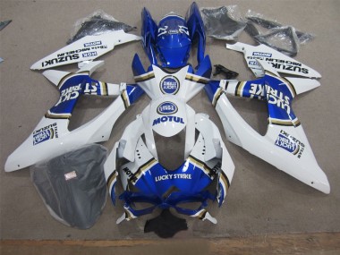 Carénage Moto Suzuki GSXR 600 K8 08-10 - Blanc Lucky Strike Bleu Motul