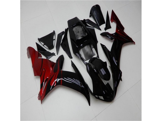 Carénage Moto Yamaha R1 02-03 - Noir Rouge