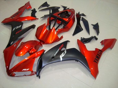 Carénage Moto Yamaha R1 04-06 - Rouge Noir Mat