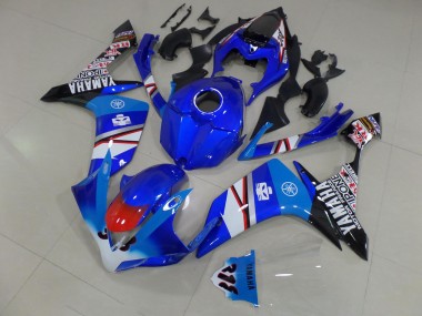 Carénage Moto Yamaha R1 07-08 - Bleu Blanc Noir Décalque