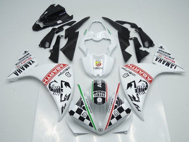 Carénage Moto Yamaha R1 09-11 - Blanc Noir Abrath