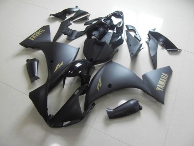 Carénage Moto Yamaha R1 09-11 - Noir Mat Or Décalque