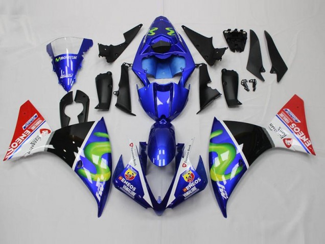 Carénage Moto Yamaha R1 12-14 - Bleu Blanc Noir Rouge