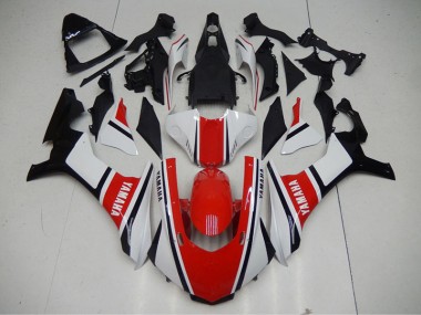 Carénage Moto Yamaha R1 15-19 - Rouge Blanc