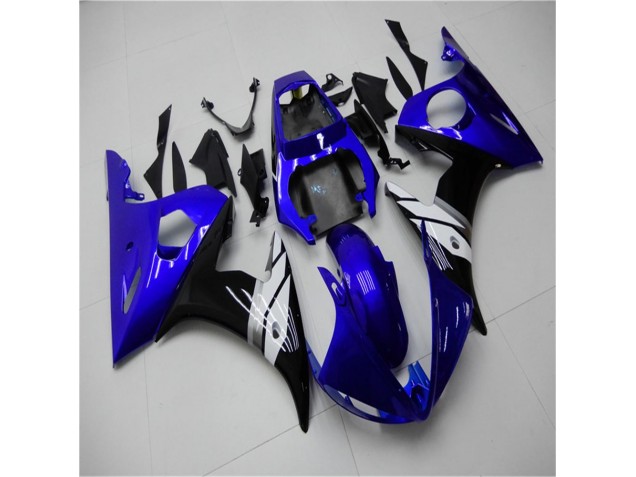 Carénage Moto Yamaha R6 03-05 - Bleu Blanc Noir