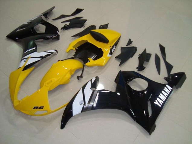 Carénage Moto Yamaha R6 03-05 - Jaune Noir