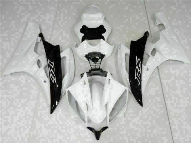 Carénage Moto Yamaha R6 06-07 - Blanc Noir