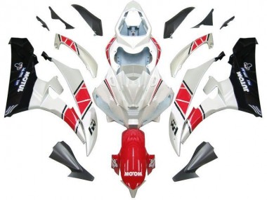 Carénage Moto Yamaha R6 06-07 - Blanc Rouge Noir