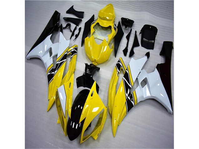 Carénage Moto Yamaha R6 06-07 - Jaune Blanc Noir