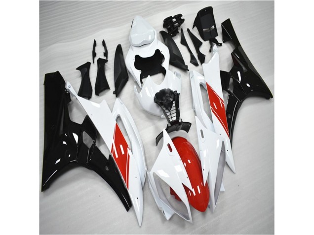 Carénage Moto Yamaha R6 06-07 - Rouge Blanc Noir