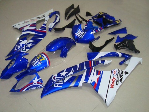 Carénage Moto Yamaha R6 08-16 - Bleu Blanc Fiat 27 Rouge Wudy