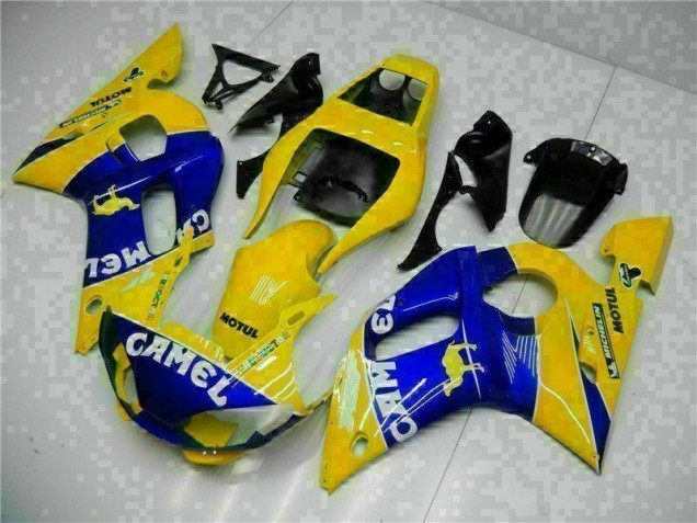 Carénage Moto Yamaha R6 98-02 - Jaune Bleu