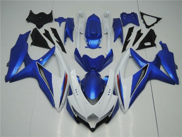 Carénages Moto Suzuki GSXR 600 / 750 K8 08-10 - Blanc Bleu