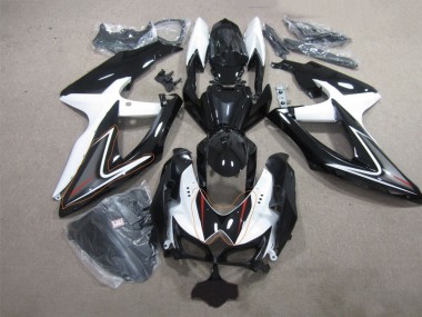 Carénages Moto Suzuki GSXR 600 K8 08-10 - Noir Blanc