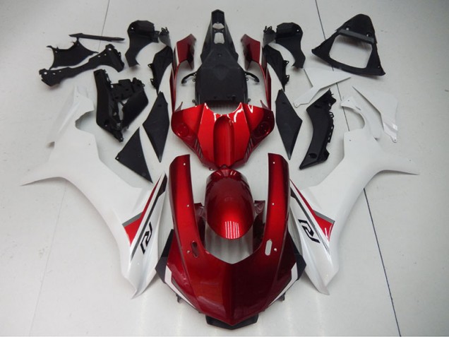 Carénages Moto Yamaha R1 15-19 - Rouge Blanc