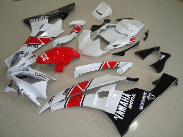 Carénages Moto Yamaha R6 06-07 - Rouge Blanc Noir