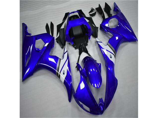 Kit Carénages Motos Complet Yamaha R6 03-05 - Bleu Blanc