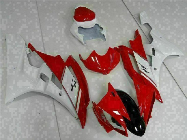 Kit Carénages Motos Complet Yamaha R6 06-07 - Rouge Blanc