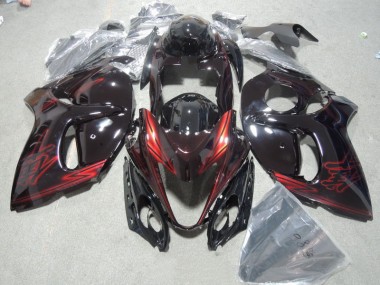 Kit Carénages Motos Complet Suzuki GSXR 1300 Hayabusa 08-19 - Noir Rouge