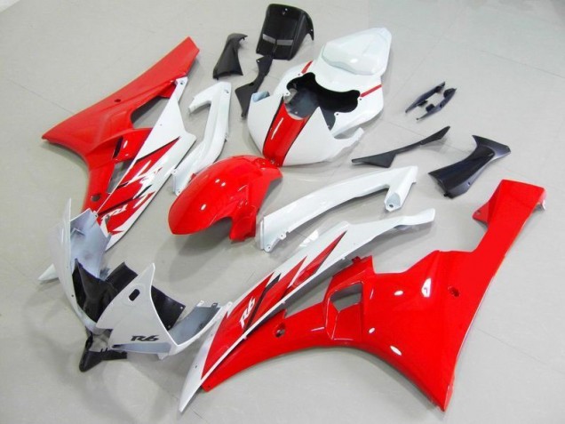 Kit Carénages Motos & Plastique Yamaha R6 06-07 - Rouge Blanc